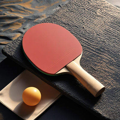 Pure Wood Table Tennis Racket With Double Reverse Rubber